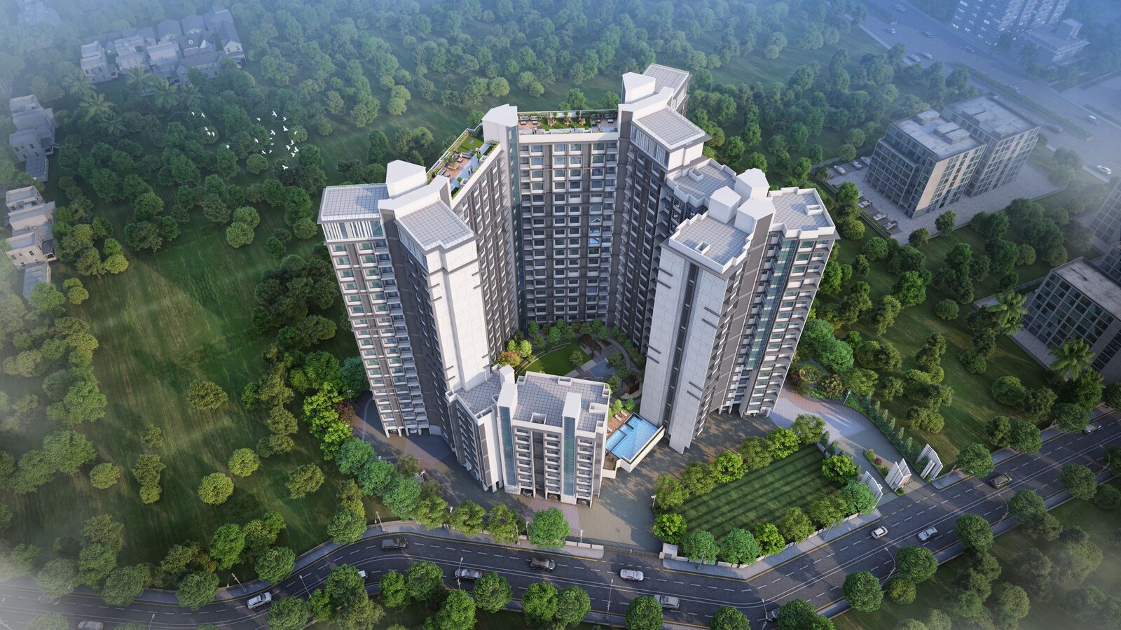 Purva Aerocity elevation view - upcoming residential towers at Chikkajala, North Bangalore by Puravankara Group